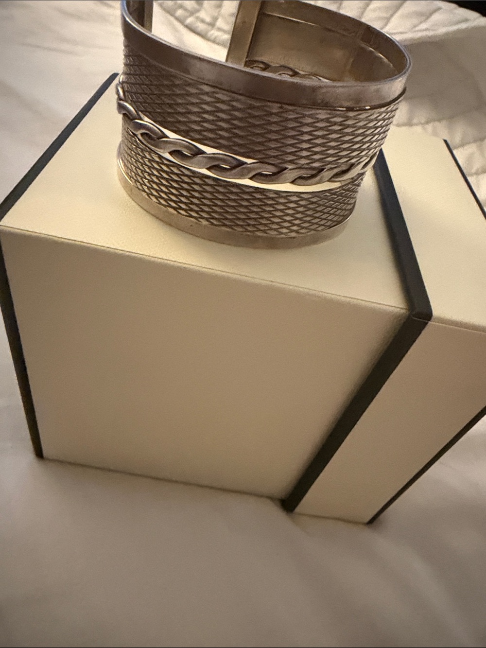 Estate sterling silver marked Mexico TT-13 925 Cuff Bracelet